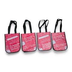 Lululemon Shopping Bags Small Lot of 4 Red White
