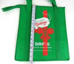 INSULATED Reusable Large Cooler Shopping Tote Green SRF Logo Seasonal Holiday