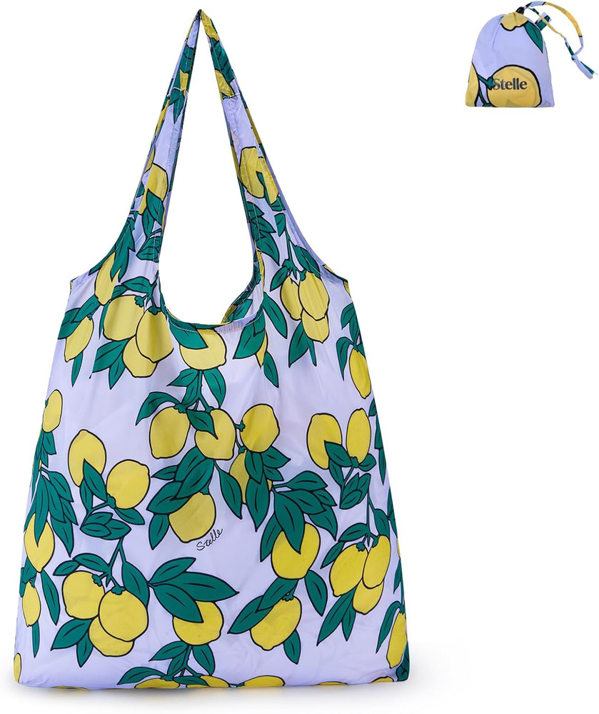 Lightweight Reusable Grocery Bag with Handles Ripstop Nylon Foldable Tote Shoppi