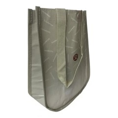 Lululemon Reusable Small Gray and White Ombre Lunch Tote Snap Modern Bags New