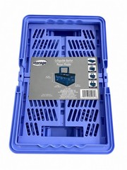 Storage Essentials Collapsible Basket Foldable Blue Plastic
