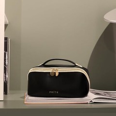 Travel Cosmetic Bag Makeup Organizer For Women Large Capacity Black