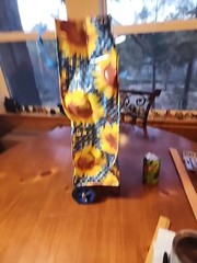 folding rolling shopping bag tote sunflowers Farmers Market Bag