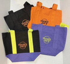 NEW TRADER JOE’S HALLOWEEN MINI CANVAS TOTE BAG – SET Of 4 – READY TO SHIP!