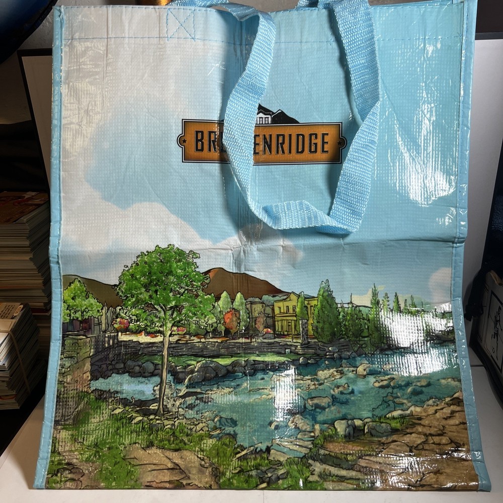 Reusable Plastic Tote Bag Breckenridge Open Space Program CO Mountains River