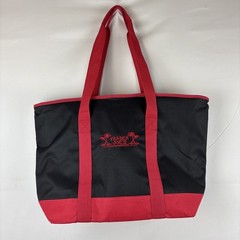 Trader Joe’s Cooler Tote Bag Insulated Shopper Black Red Reusable NEW