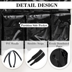 Reusable Grocery Bag on Wheels, 105L Foldable Rolling Tote, Shopping Trolley …