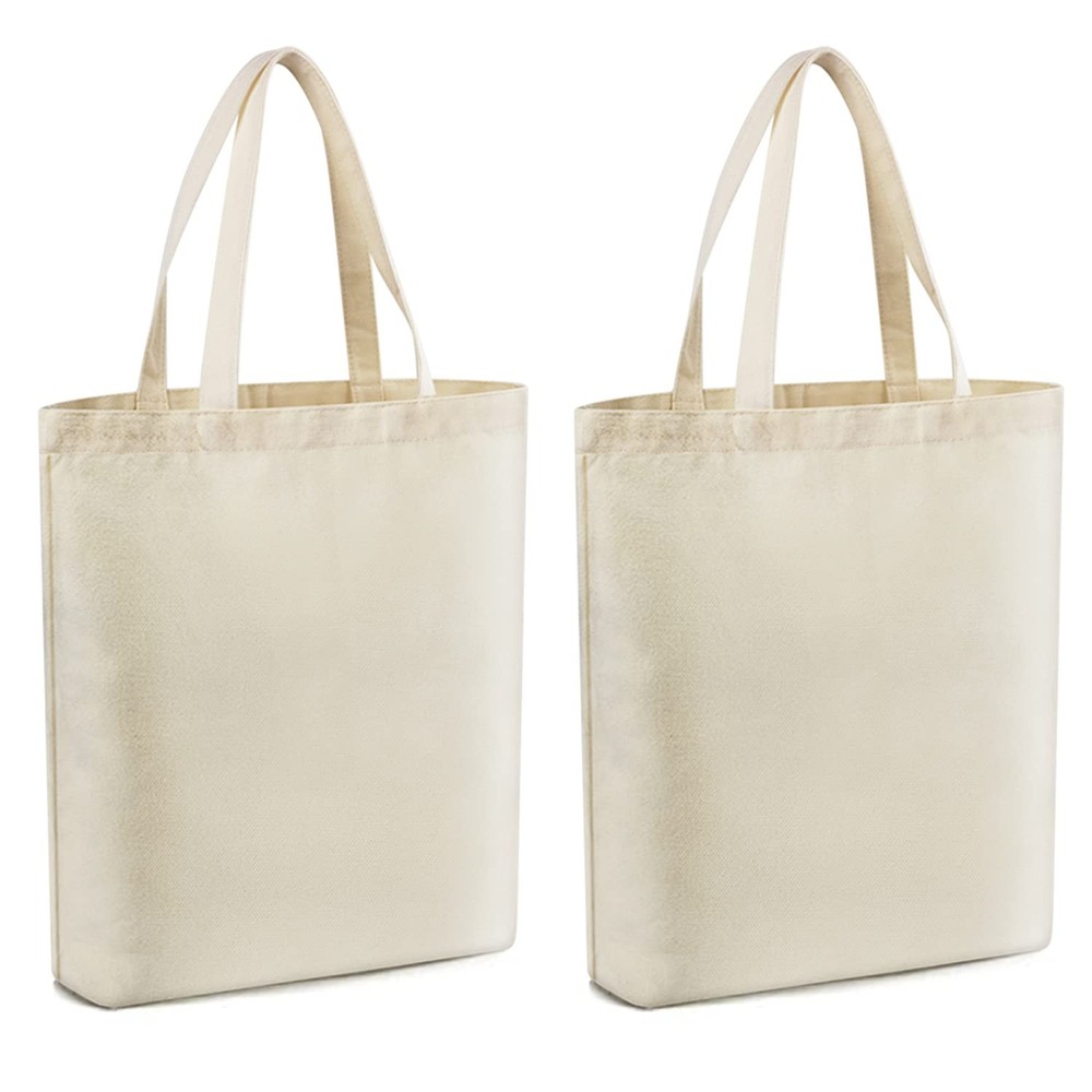 Canvas Tote Bags Multi-Purpose Reusable Bags for Grocery, Shopping & DIY Gifts