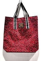 Kravitz Krabag Cotton Eco Tote Shopping Shoulder Hand Bag Red 14x14in JP KB1-255