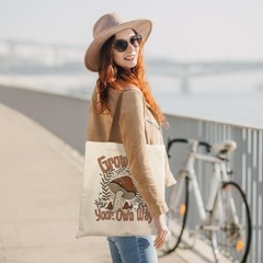 Mushroom Tote Bag – Cute Mushroom Gifts for Women, Book Tote Bag with Pocket,…