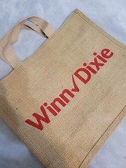 Winn Dixie Burlap Shopping Tote Bag