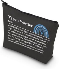 TSOTMO Diabetes Makeup Bag Awareness Gifts BLK- Type 1 Warrior