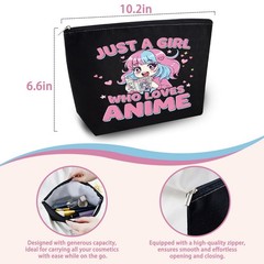 Yoxiumi Anime Gifts for Women Lover 25*17cm, black