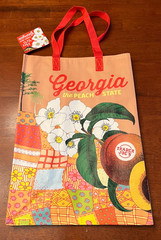 TRADER JOE’S GEORGIA PEACH STATE REUSABLE GROCERY TOTE BAG-NEW!
