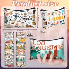 Reginary 12 Pack Cosmetic Bag Travel Souvenirs Gift Makeup Multicolor
