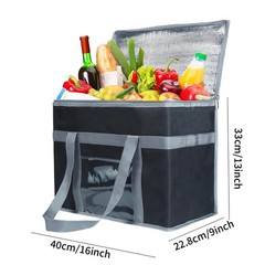 Cooler Bag Large Foldable Reusable Thermal Tote Camping Food Delivery Shopping