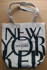 The New Yorker Canvas Black/Offwhite Tote Bag
