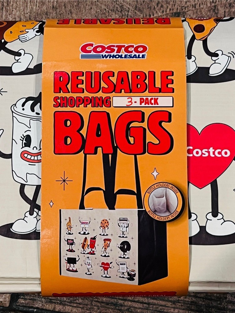 COSTCO Reusable Shopping Bag Totes – FASTship – 3pk – NEW