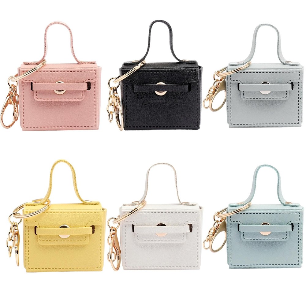 KuuGuu 6 PCS Mini Backpack Keychain A, White, gray, black, pink, yellow, blue
