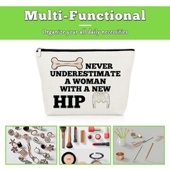 Hip Replacement Recovery Gift Makeup Bag Surgery Gifts for Off White