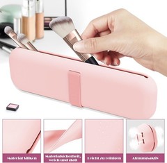 BSJIASHIWEI Silicone Makeup Brush Holder Travel Standard size, Light Pink