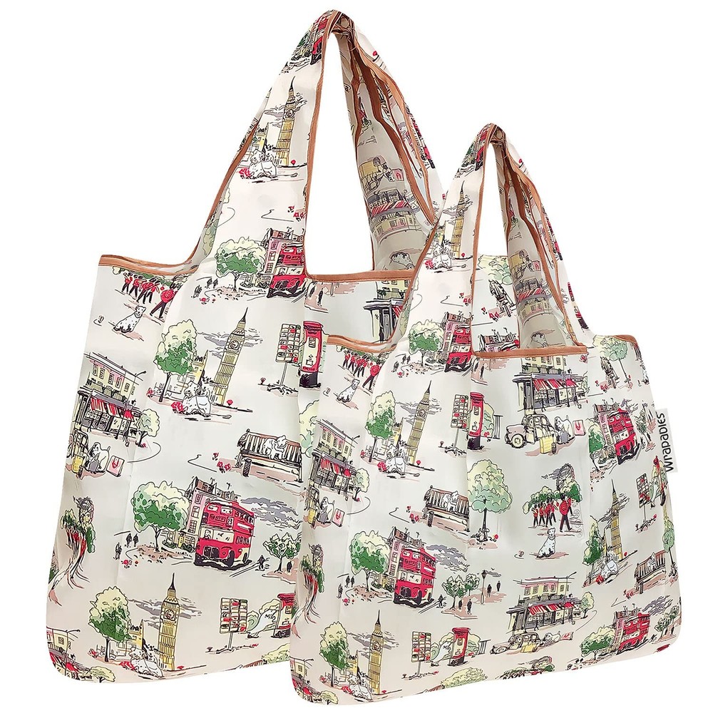 LARGE FOLDABLE TOTE NYLON REUSABLE GROCERY BAG