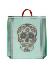 Sugar Skull Market Bag – Recycled, Mexico Folk Art, Eco-Friendly, Various Colors