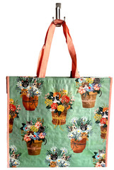 MARSHALLS REUSABLE LARGE TOTE SHOPPING BAG 20″ X 18″ CATS FLOWER POT KITTENS NEW