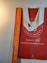 Harbor Sweets Handmade Chocolates Salem, MA Small Red Tote Bag