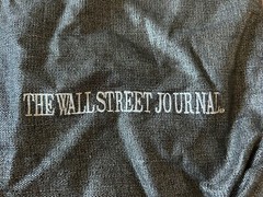 Wall Street Journal Embroidered Tote Bag ~ Shimmery Silver ~ New ~ Matt Murphy