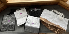 Lot of 5 Athleta Reusable Bags -medium & large