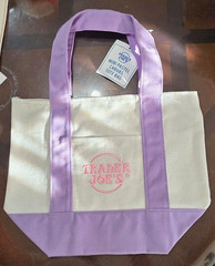 Trader Joe’s Viral Lavender Tote Set Large and Mini Bundle Authentic