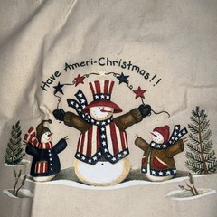 CafePress Have Ameri-Christmas!! Cream Color Cotton Tote/shopping Bag 14.5×15.5