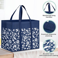 Reusable Grocery Bags Foldable Tote Bags Bulk with Reinforced Handles Shopping B