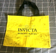 Invicta Tote Bag Promotional Boutique Style Yellow & Black, Foldable IPM001 New!