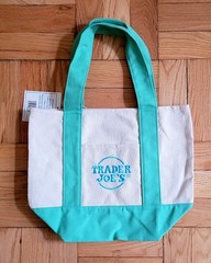 Trader Joes Pastel Mini Canvas Totes Collection, Lavender Canvas Tote, Set of 5