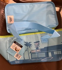 2 Trader Joe’s Mini Insulated Lunch Tote Bag Bundle Limited Sea Blue Peach 🛍️🍑