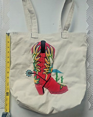 Canvas Tote/Shopping Bag – Cowboy boots, new, heavy weight canvas super stylish!