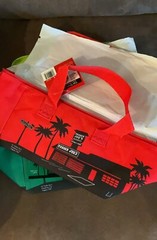 Trader Joe’s Mini Insulated Tote bag – New set of 2 GREEN AND RED -Ready To Ship