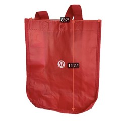 Lululemon Reusable Tote Bag Small Red Grey Chevron Shopping Bag Bundle
