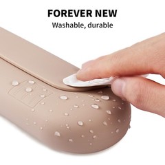 AGIKET Silicone Makeup Brush Holder Travel Cosmetic Bag：Soft Large, A-Walnut