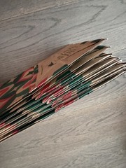 10 Starbucks Recycled Brown Paper Shopping Lunch Gift Bags Handles 2023 Holiday