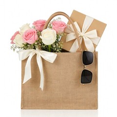 6 PCS Burlap Tote Bag Blank Waterproof Reusable 15.35×5.91×11.81 Inch Jute
