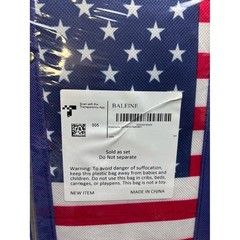 BALEINE 3PK Reusable Grocery Bag – American Flag Blue/White/Red
