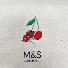 Marks Spencer Farm to Foodhall Bee Cherry Tote Bag Cotton M&S Food Green New