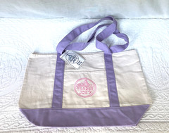 Trader Joe’s NWT LARGE Canvas Tote NEW RELEASE LAVENDER Straps