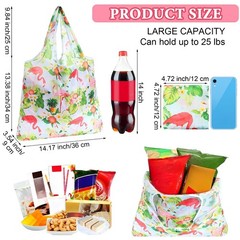Waterproof Foldable Reusable Grocery Shopping Tote Bags Heavy Duty 40 PCS