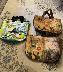 3 Trader Joe’s Shopping Bag Sailing the Culinary Seas Reusuable Tote Vintage Lot
