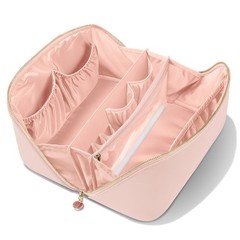 MSTONAL Travel Makeup Bag, Large Capacity Cosmetic Bags for Large, L Pink