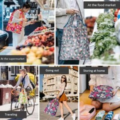 Large Reusable Bags Shopping Washable Foldable 6 Pack Grocery Bags Heavy Best